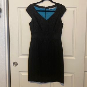 Marc New York Black Textured Sheath Dress